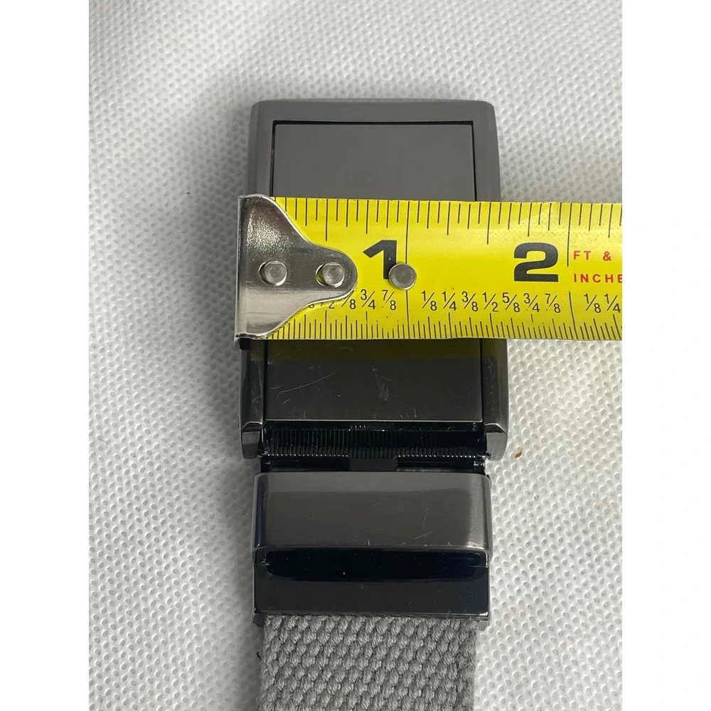 Slidebelts Canvas Leather Back No Hole Ratchet Belt Size Large 34